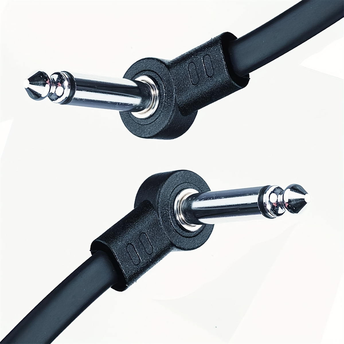 Miwayer pedal de efeito de guitarra cabos de remendo planos comprimento de 5 polegadas com conectores de ângulo reto de 1/4 kit de cabo de remendo 1 pacote