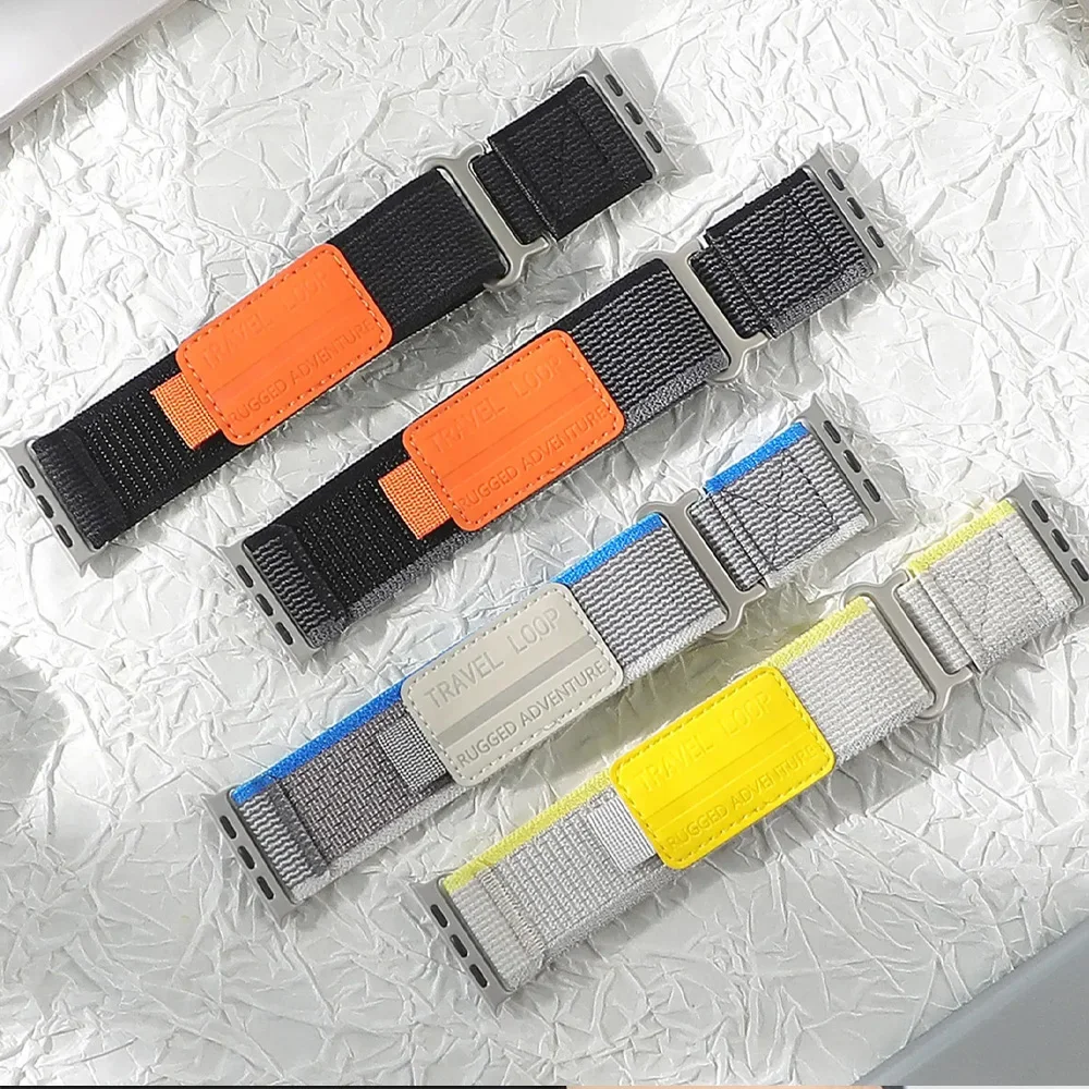 Trail Loop สําหรับ Apple Watch Band 44 มม.45 มม.49 มม.40 มม.41 มม.46 มม.44 42 มม.45 มม.สร้อยข้อมือไนลอน iWatch Series 10 9 8 7 SE Ultra2