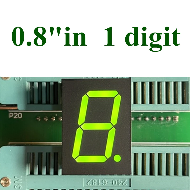 5 pz 0.8 pollici rosso/verde/blu/bianco Display a LED a 7 segmenti display digitale 0.8 pollici 1 Bit tubo digitale catodo/anodo display