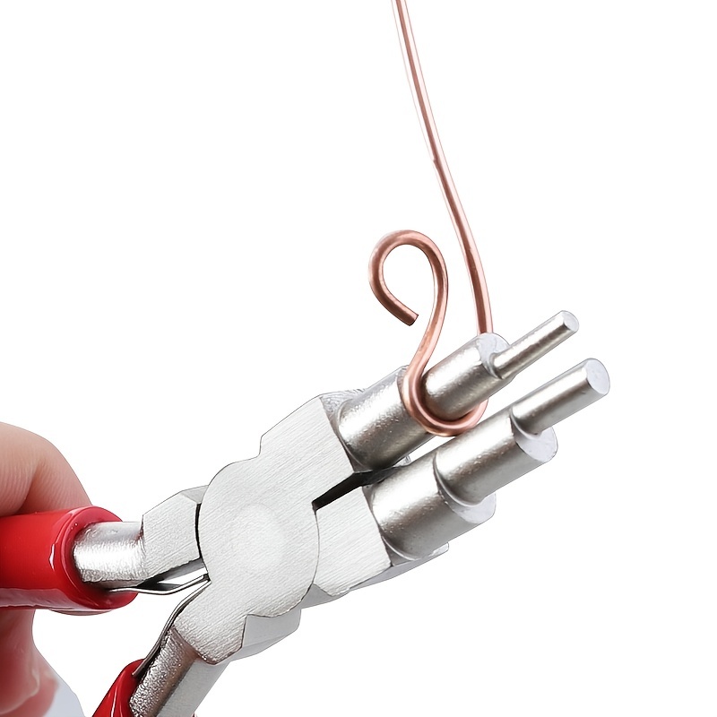 Alicate de joias de 6 polegadas, aço carbono, nariz redondo, agulha, alicate para anéis de 3-10mm, fio diy, alicate de fiança de joias, fabricação de jóias