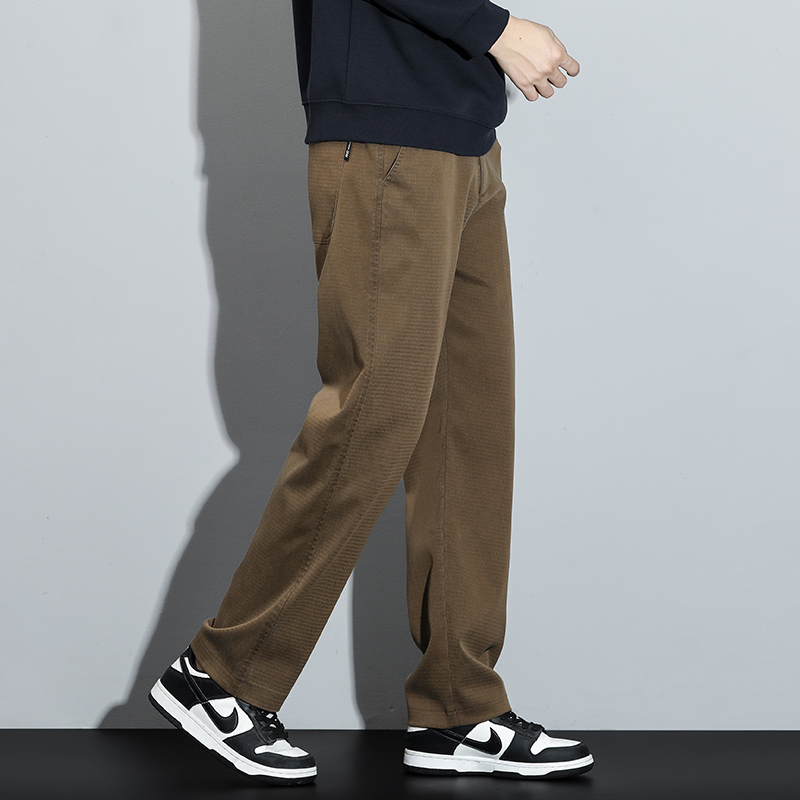 Hommes Lyocell droit ample taille élastique jean 2025 automne hiver marque de mode confortable polyvalent pantalon grande taille 5XL