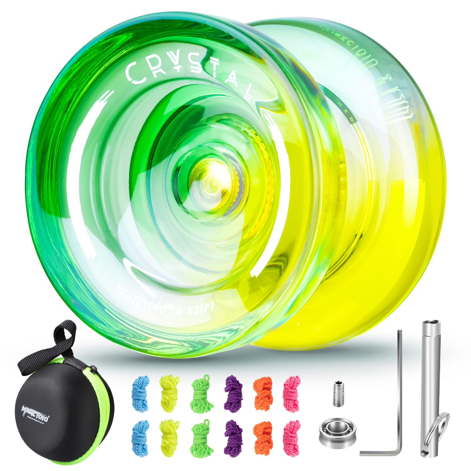 Magicyoyoプラスチックデュアルファンションヨーヨーk2crsytalグラデーションyoyo