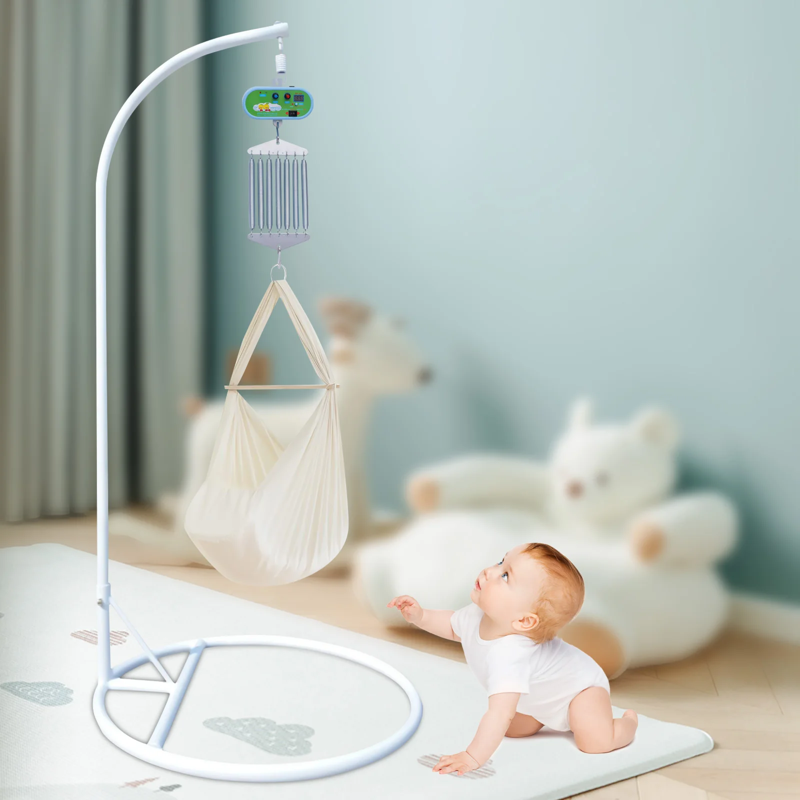 Hängender elektrischer Schwenk-Controller-Motor, geeignet für Baby-Federwiegen, mit einstellbarem Timer, Wiegen bis zu 19 Kilogramm