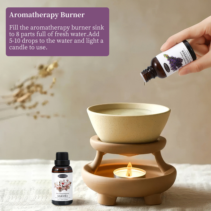 30ml Aromatherapy Essential Oil，Freesia Lavender Rose Mint Jasmine Lemon Scent Humidifier Diffuser Water-Soluble Essential Oil