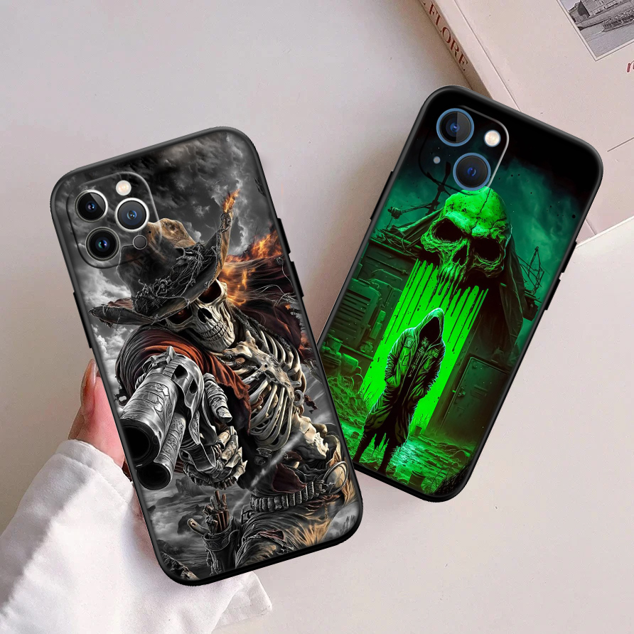 Casing Ponsel Tengkorak Grim Reaper AY9 untuk Samsung Galaxy A21S A22 A31 A32 A41 A42 A51 A52 A71 A72 A81 A82 A91 M20 M30 M30S M31 M51