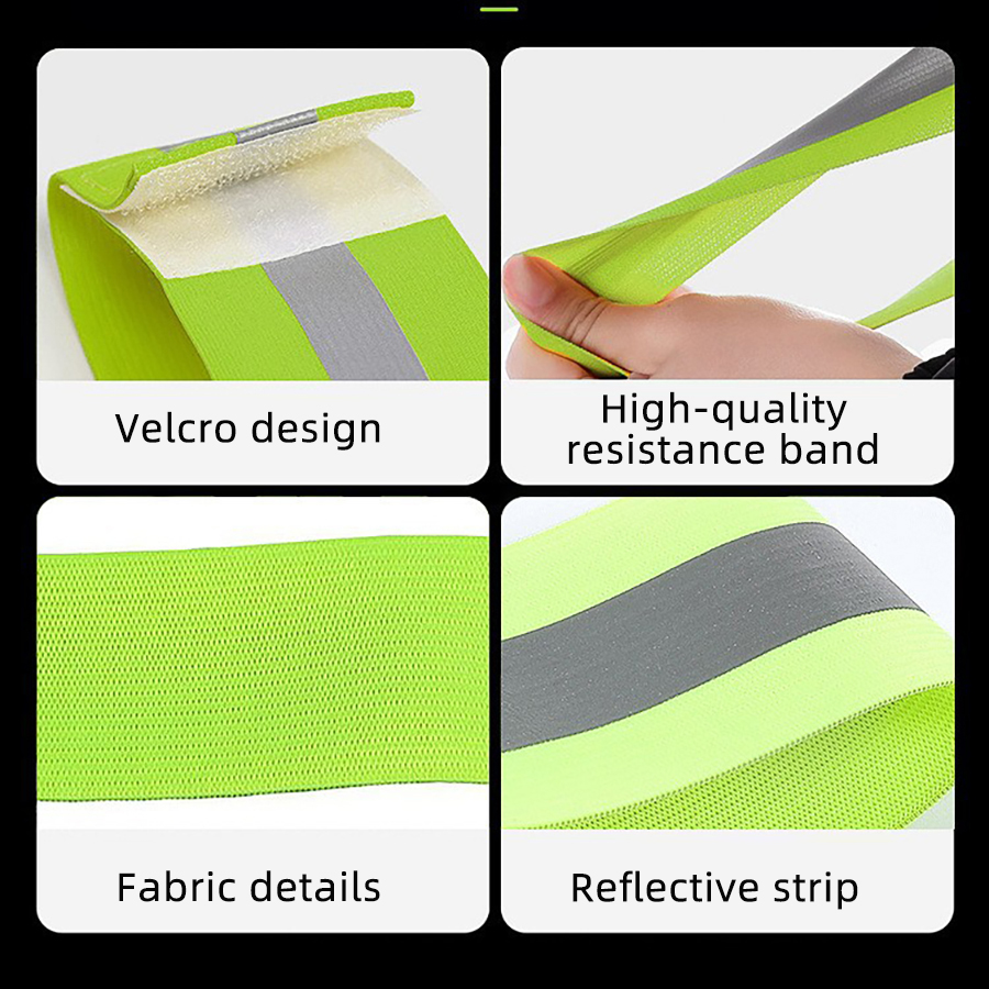 Night Walking Reflective Bands Cycling Running Safety Reflector Tape Reflective Bands for Wrist Arm Ankle Leg High Visibility