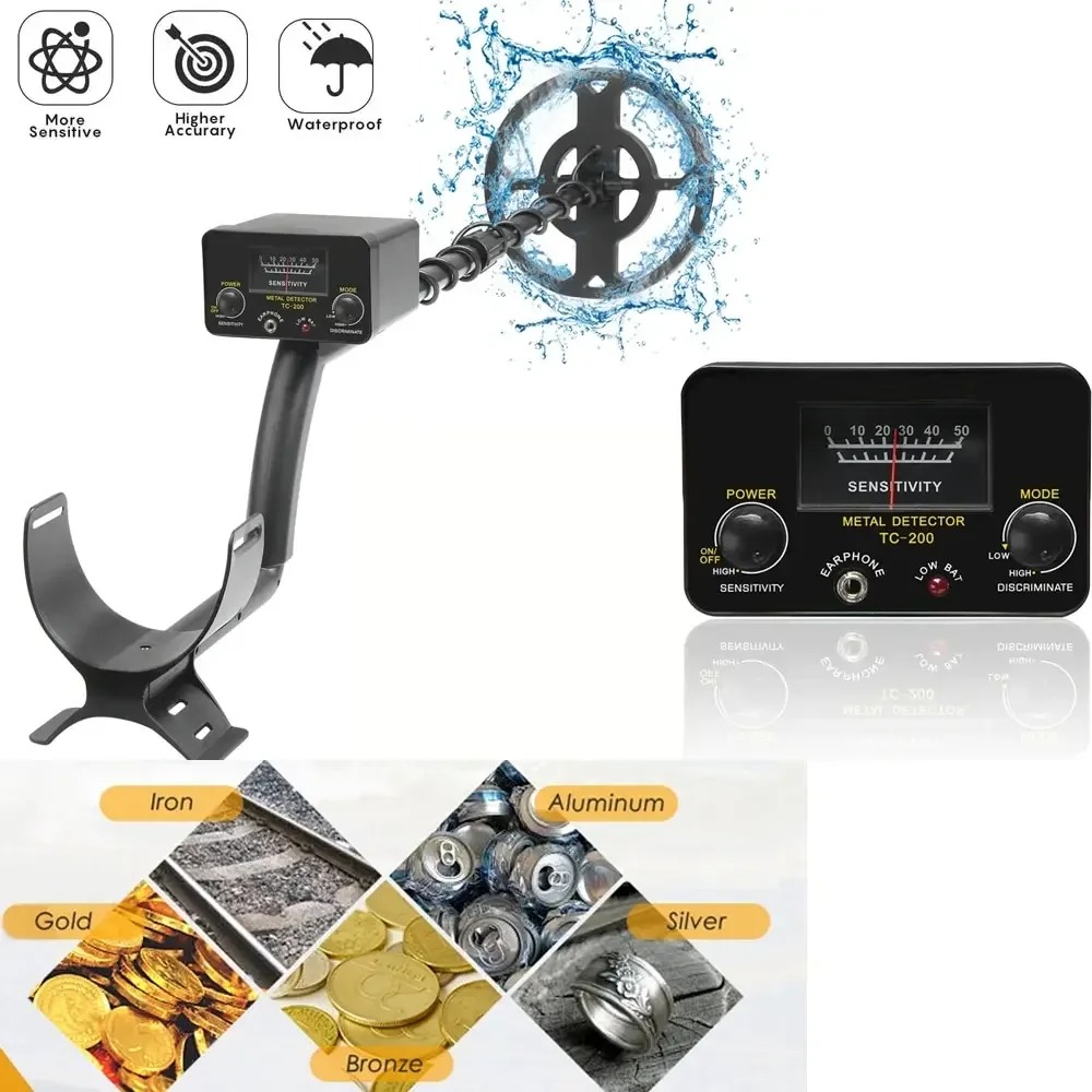 Detector de metais tesouro caça máquina de mineração de ouro posicionamento preciso TC-20 detector de metais profundidade subterrânea ajustável rastreador