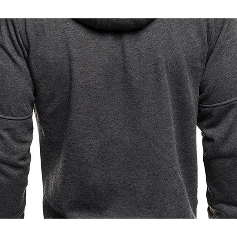 Jaqueta com capuz masculina de cor sólida casual com capuz de manga comprida com zíper moletom esportivo para academia primavera outono