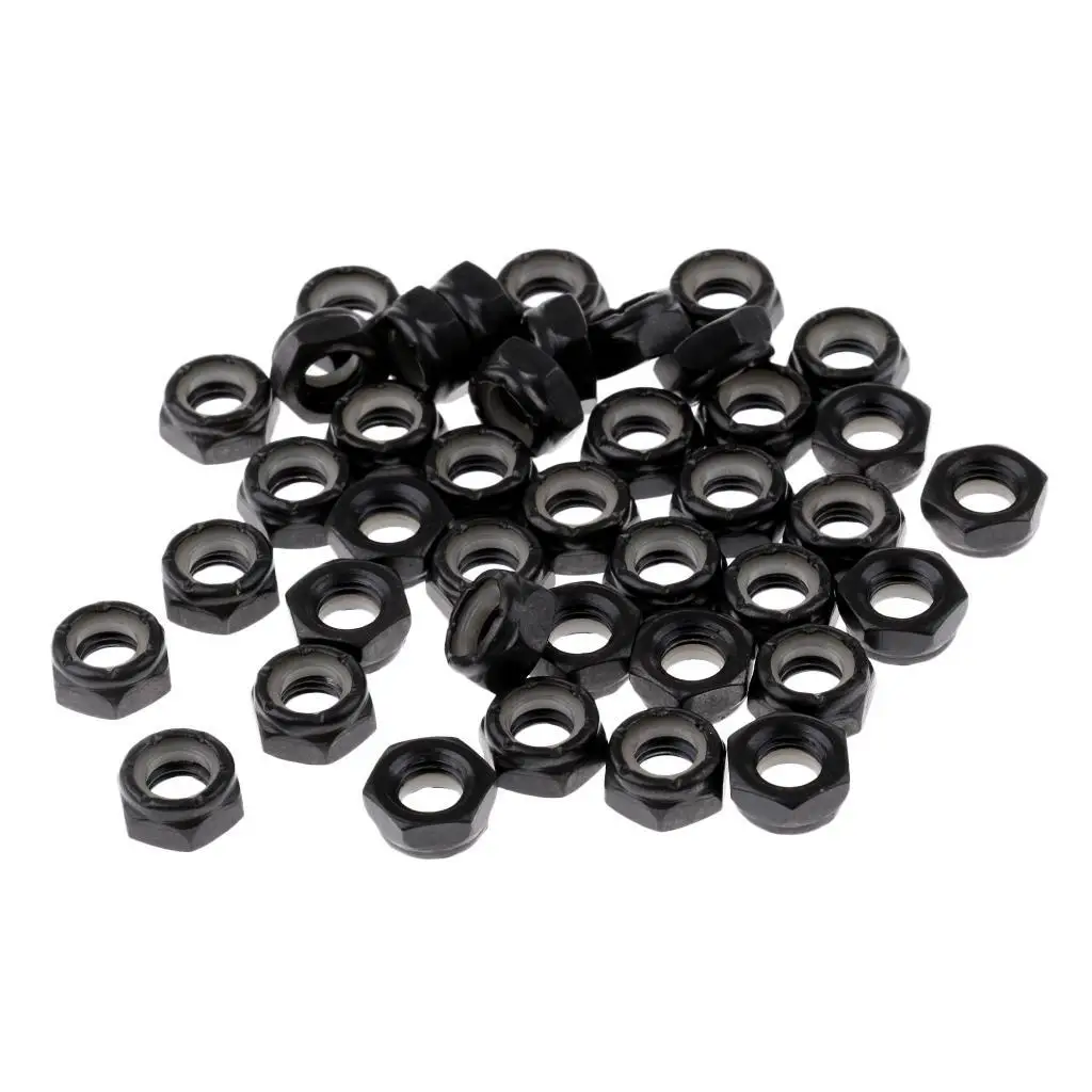 40pcs Metal Axle Nuts for Skateboard Longboard Trucks Bridge Mounting Nuts,