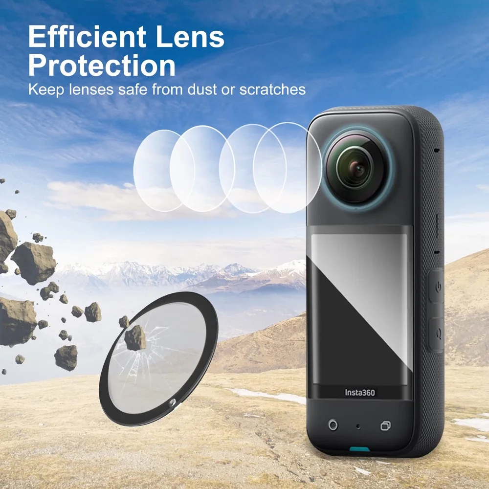 카메라 렌즈 보호 캡, Insta360 X3 용, 스크래치 방지 프리미엄, 스티커 보호 가드 액세서리, Insta 360 X3 용