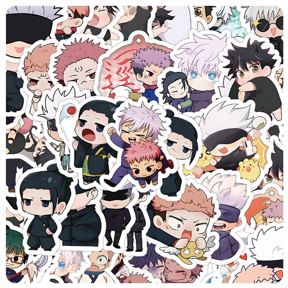 10/30/60pcs Jujutsu Kaisen 애니메이션 스티커 귀여운 Satoru Gojo Itadori Yuji 만화 스티커 전화 노트북 일기 Kawaii Graffiti 데칼