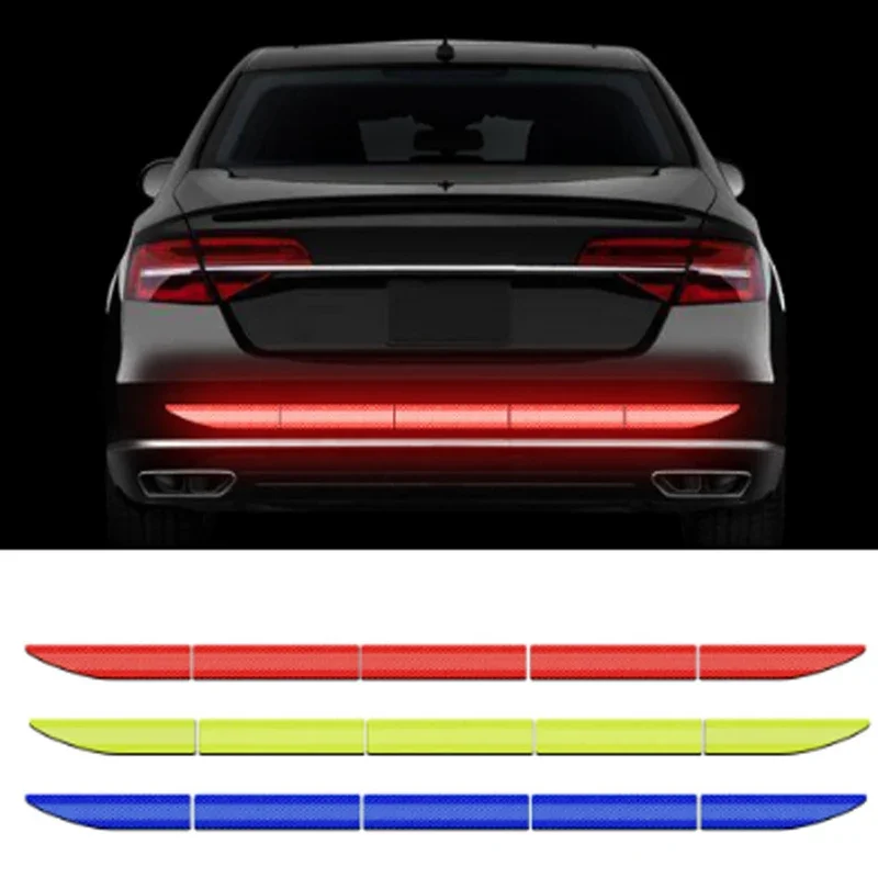 90 ซม.รถสติกเกอร์สะท้อนแสงเทปความปลอดภัย Anti Collision Warning สติกเกอร์สะท้อนแสงสําหรับรถยนต์ Trunk Night สะท้อนแสง