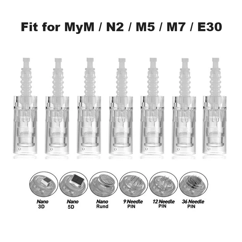 10/50/100pcs derma ปากกาเข็ม N2 M5 M7 microneedling ตลับหมึกเข็ม bayonet เปลี่ยน microneedle สําหรับ MTS tattoo ปากกาความงาม