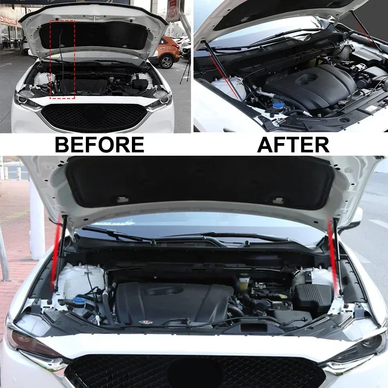 Dành Cho Xe Mazda CX-5 CX5 2017 2018 2019 2020 2021 KF Động Cơ Trước Hood Nâng Thanh Trợ Lực Khí Thanh Chống Mùa Xuân Chống Sốc thanh Phụ Kiện Xe Hơi