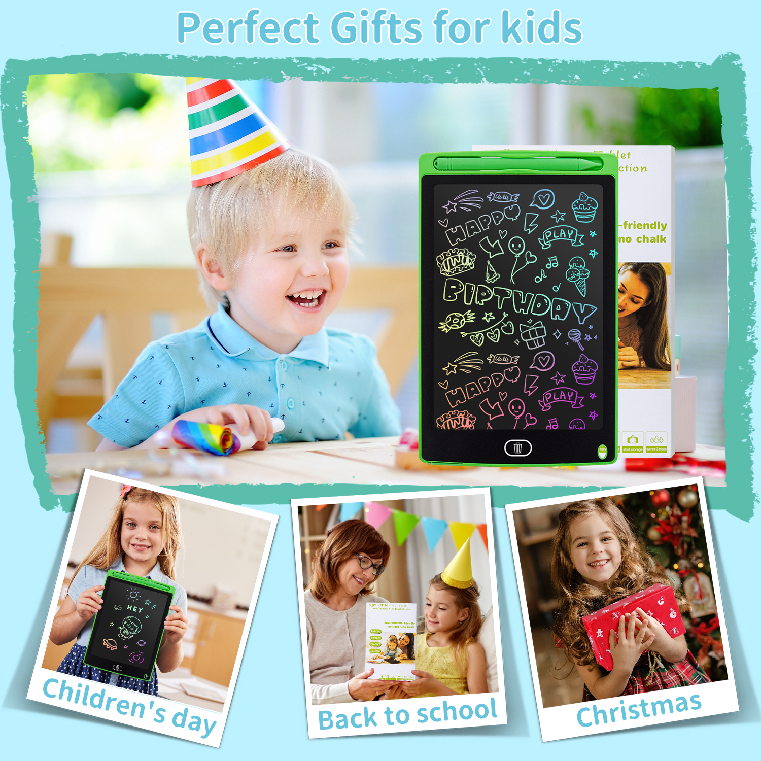 12 Inch LCD Writing Tablet Drawing Board Graffiti Sketchpad Mgaic Erasable Handwriting Pad Toys for Kids Boys Gifts