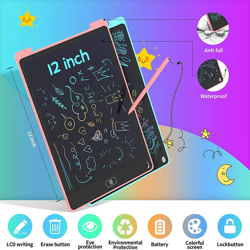 Tablets, elektronischer Handschriftblock, 30,5 cm, Schreibtafel, Zeichentablett, LCD-Bildschirm, Schreibtablett, digitales Grafikspielzeug für Kinder