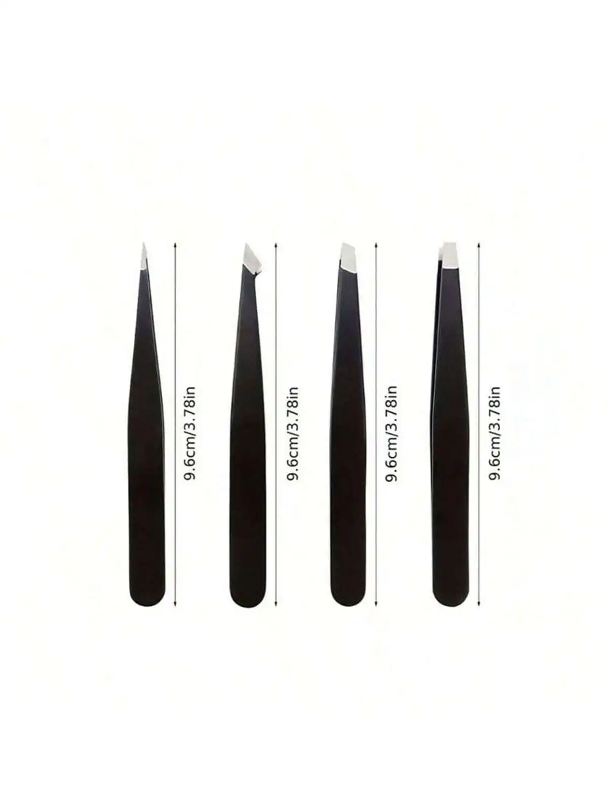 Pinzette per sopracciglia multiuso, set di strumenti per trucco per trimmer per sopracciglia in acciaio inossidabile da 4 pezzi, strumenti per modellare gli occhi
