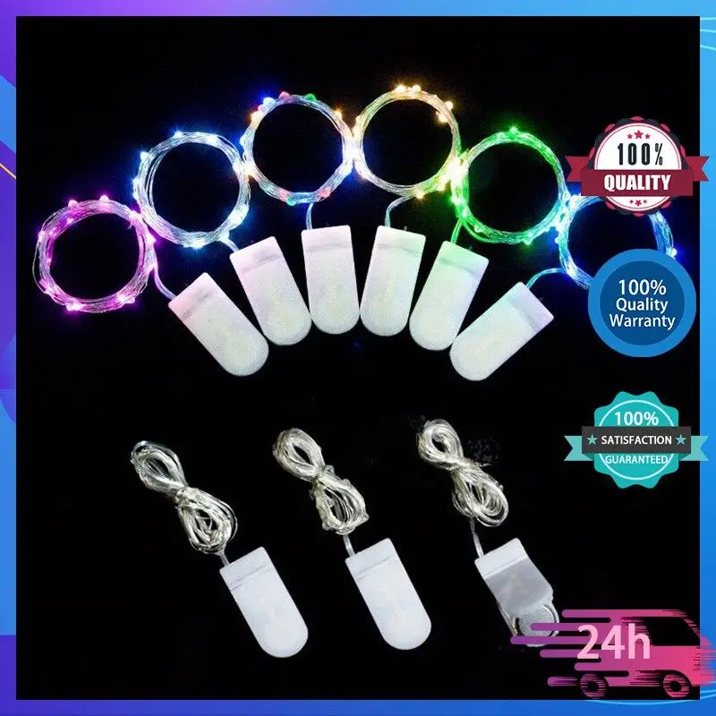 (BEZ baterii) 1M 2M 3M bateria Mini LED drut miedziany girlanda żarówkowa na wesele dekoracje świąteczne