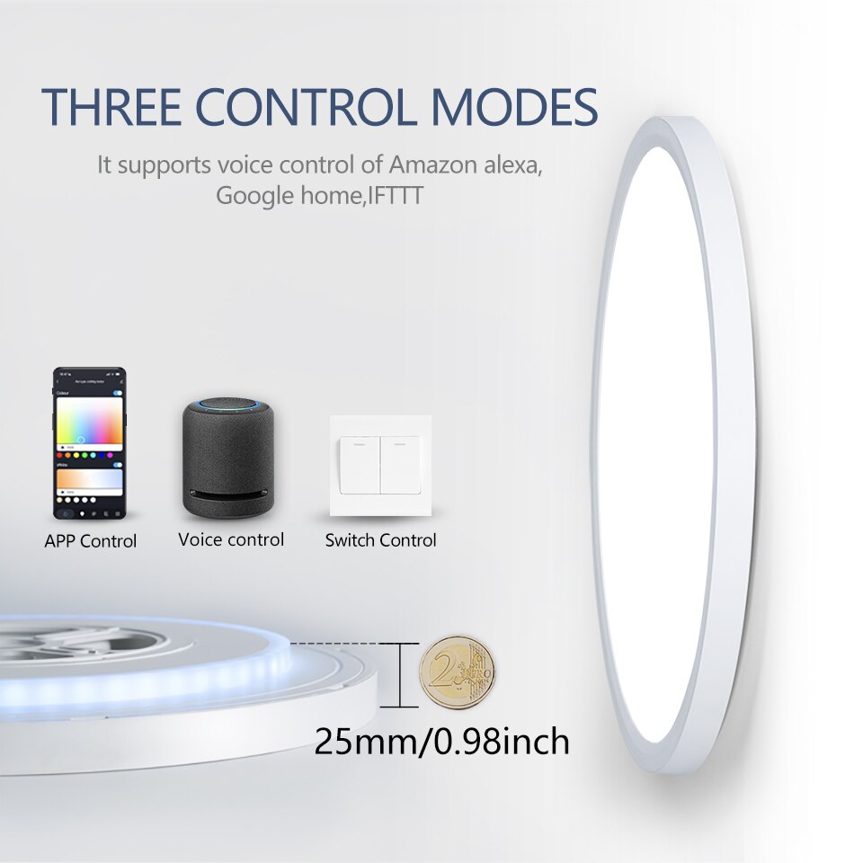 BENEWTON TUYA lampa sufitowa wystrój pokoju oświetlenie Led RGB aplikacja sterowanie głosem Alexa Google inteligentna lampa dla domu