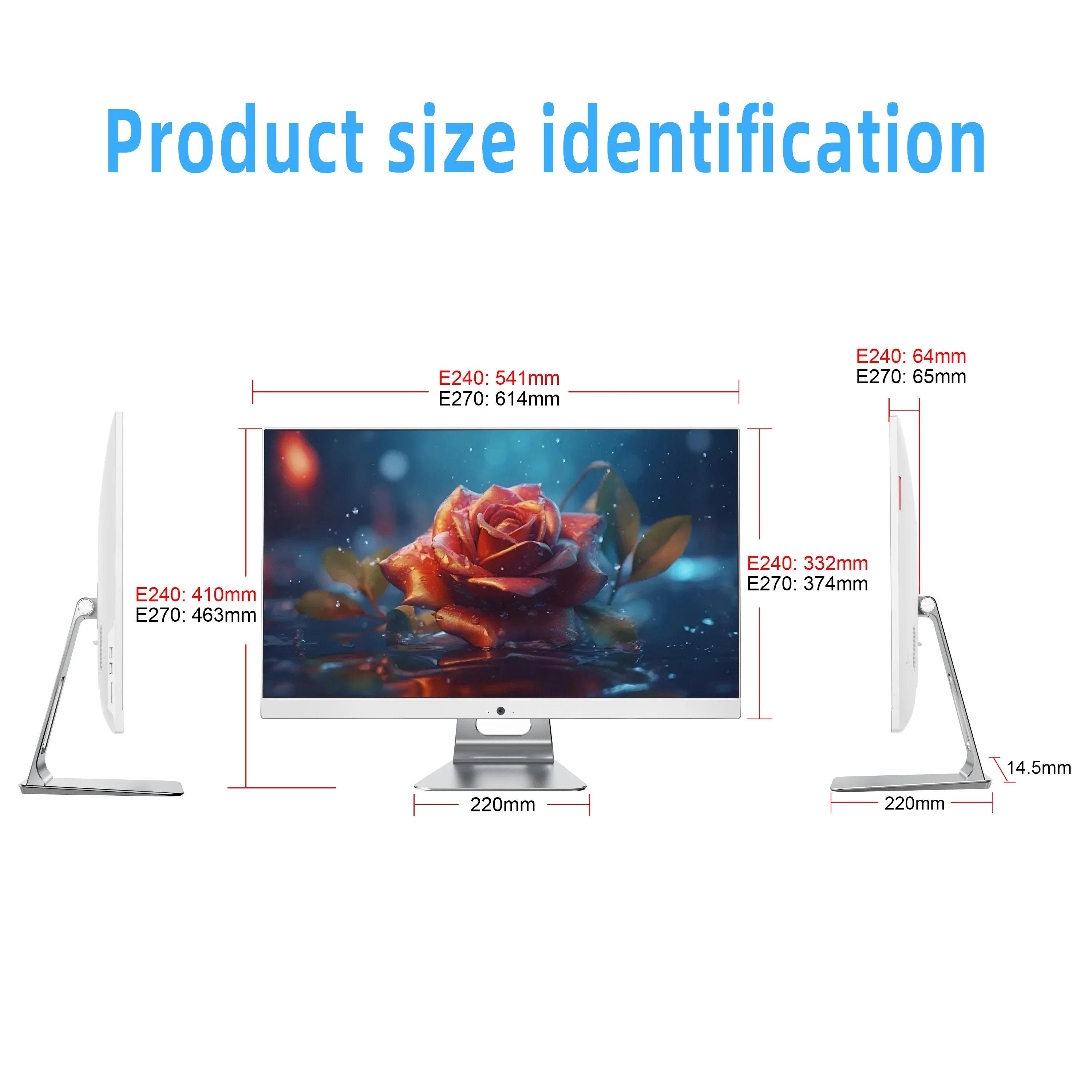 Hochwertiger All-in-One-Computer All-in-One mit Win10 23,8 Zoll AIO 1 TB 512 GB Weiß All-in-One