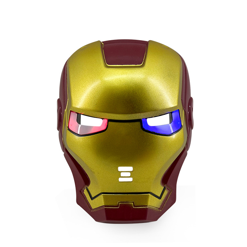 Disney anime homem-aranha máscara de luz led legal dos desenhos animados homem de ferro capitão américa traje festa palco desempenho prop presente das crianças