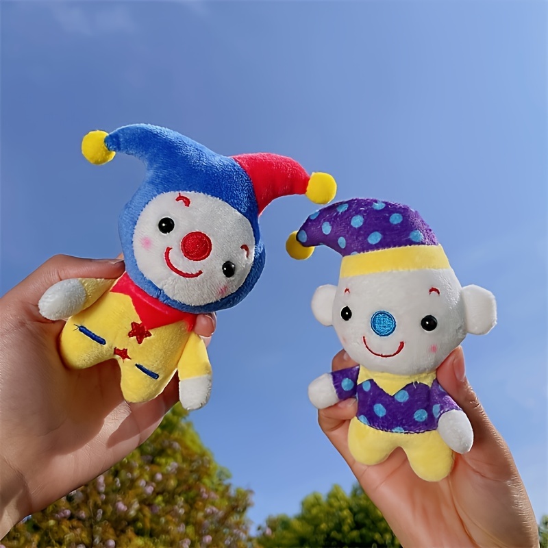 Original cartoon personality clown creative Circus plush keychain backpack pendant hanging ornaments