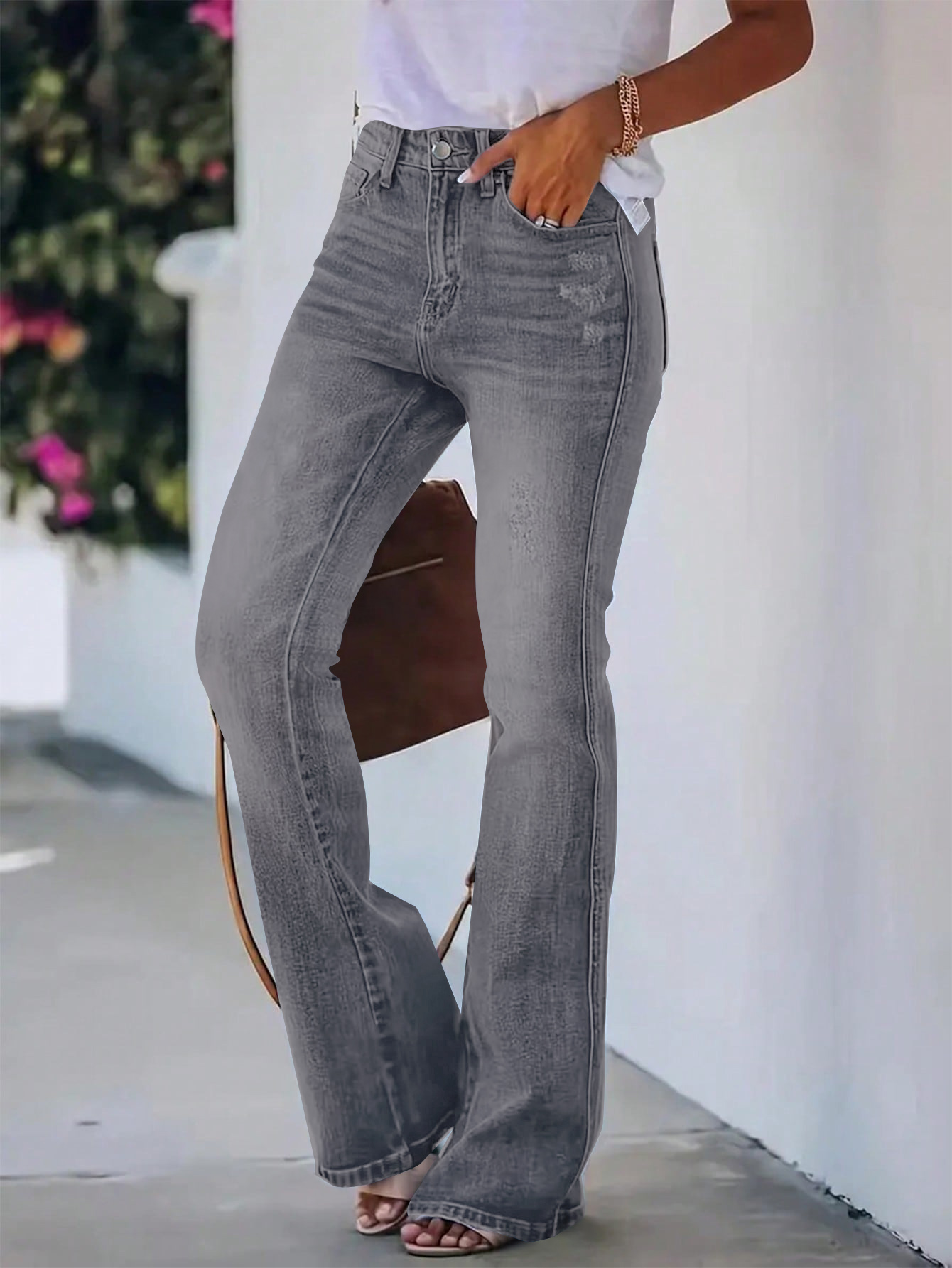 Nieuwe hete hoornjeans voor dames, afslankende denimbroek met hoge taille
