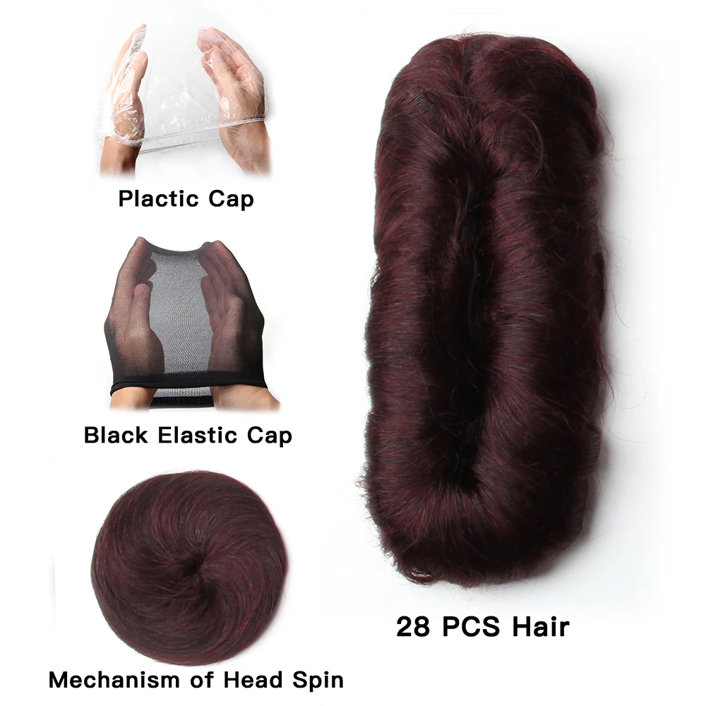 Cabelo humano curto brasileiro tecer pacotes com fecho ombre cabelo encaracolado com fechamento central circular t1b 30 99j extensões