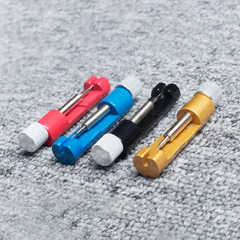 Ferramenta de reparo de relógio de metal, ferramenta de ajuste de pulseira de relógio com pino de relógio, removedor de pino de ligação, fácil de remover e ajustar