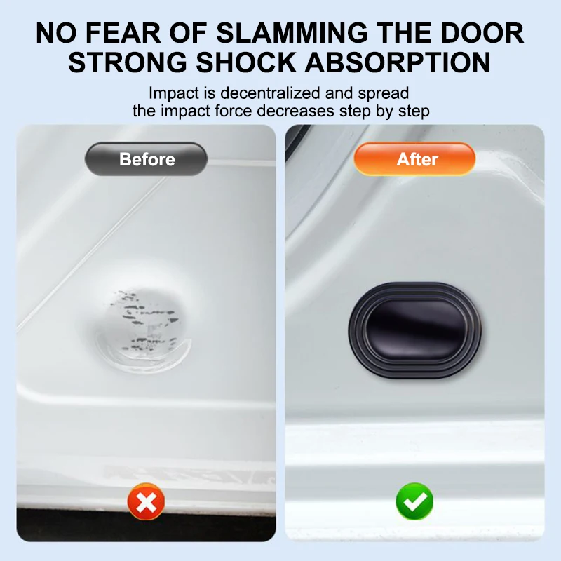 Seametal 12 pçs porta do carro silicone anti choque almofada tronco automático isolamento acústico espessamento almofada adesivos acessórios de estilo do carro