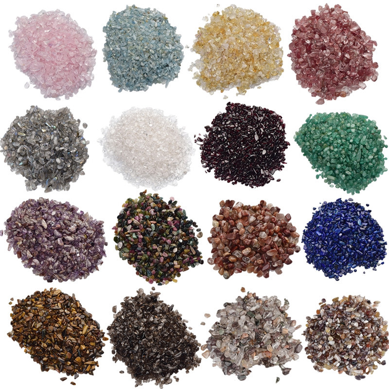 Pierres naturelles, cristaux de gravier, puce de minerai de Quartz, minéraux, guérison Reiki, Agates caídas, spécimen, décoration d'aquarium de maison