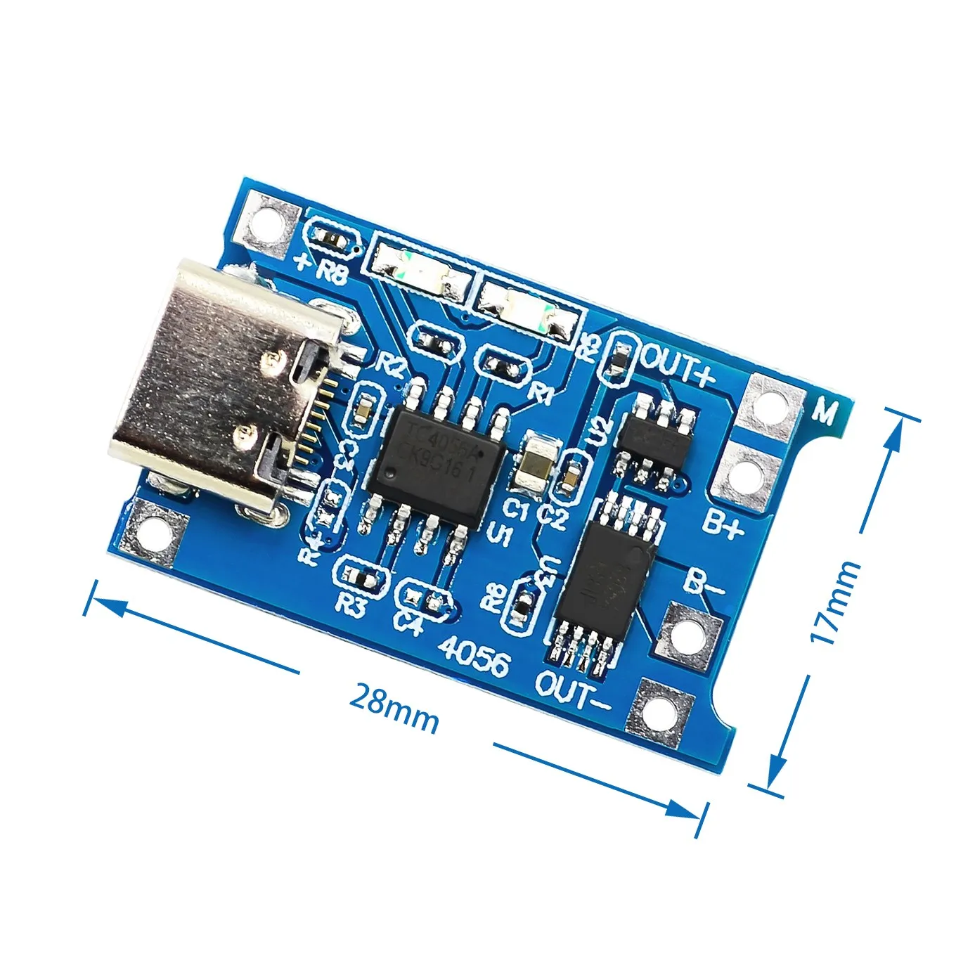 10 unids/lote 5V Micro USB 1A 18650 de carga de la batería de litio con protección Módulo de cargador