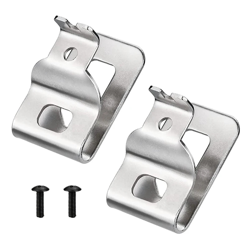 2PCS สแตนเลสสตีลเข็มขัดคลิปตะขอสําหรับ Dewalt 20V เจาะเครื่องมือ N 268241   เอ็น 169778   เอ็น 086039   DCD980 DCD985 DCD780
