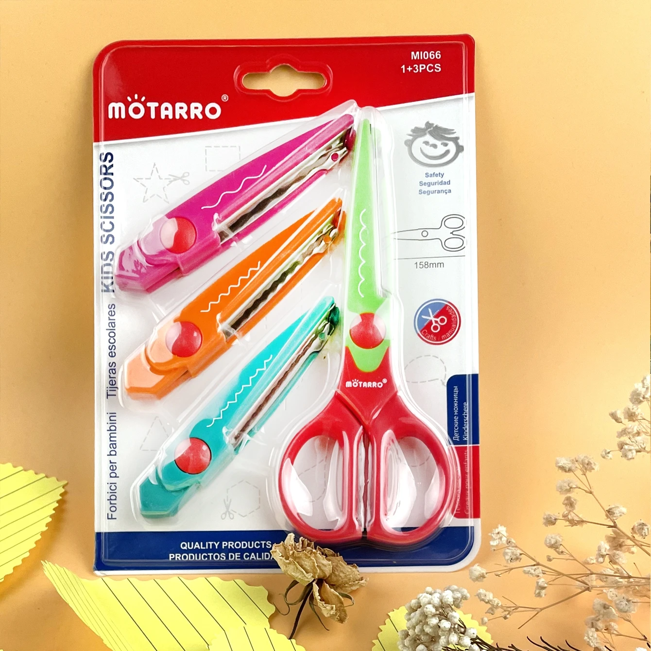 MOTARRO 4 Style/Set Minimalistic Lace Scissors Wavy Pattern Small Round Head Children Special Student Art Tool Stationery