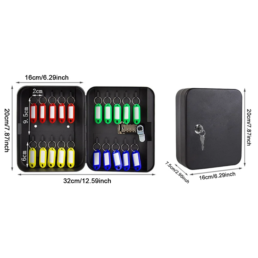 Chave De Armazenamento Lock Box, 20 Ganchos, Combinação Chave Do Armário, Segurança Lock Box, Código De Bloqueio, Seguro