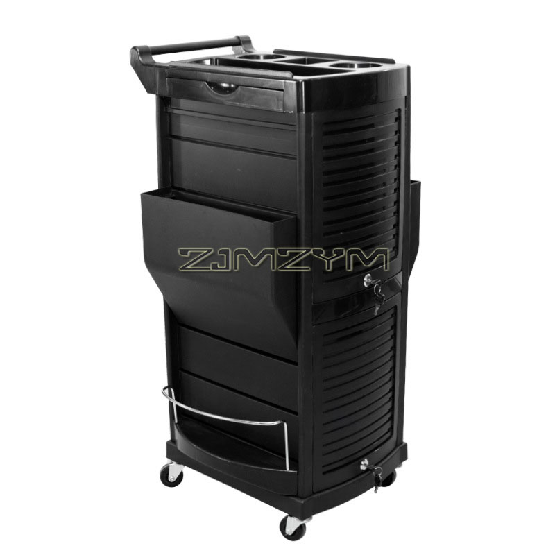 Professional Barber Cart with Wheels Multi-layer Salon Trolley High Capacity Mobile Hairdressing Storage Cabinet Stand for Tools