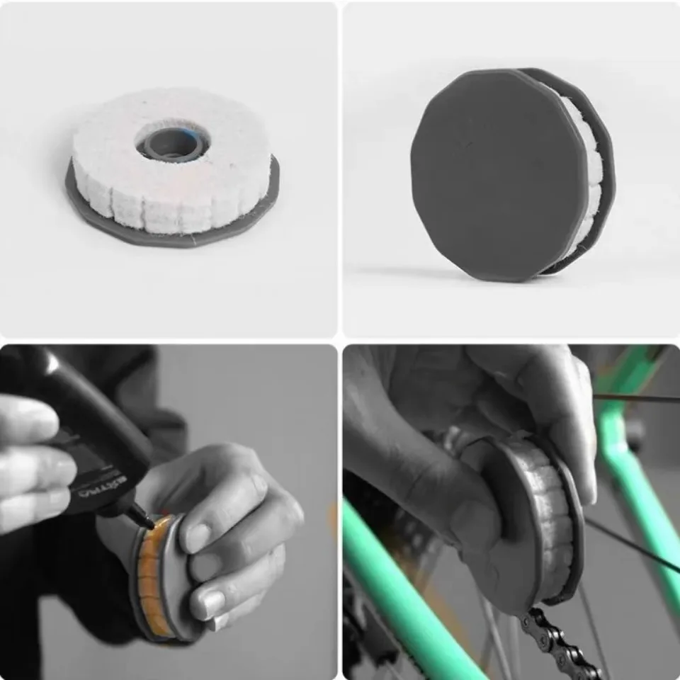 Bicycle chain oiling tool, lubrication and maintenance device, chain roller type chain oiling device