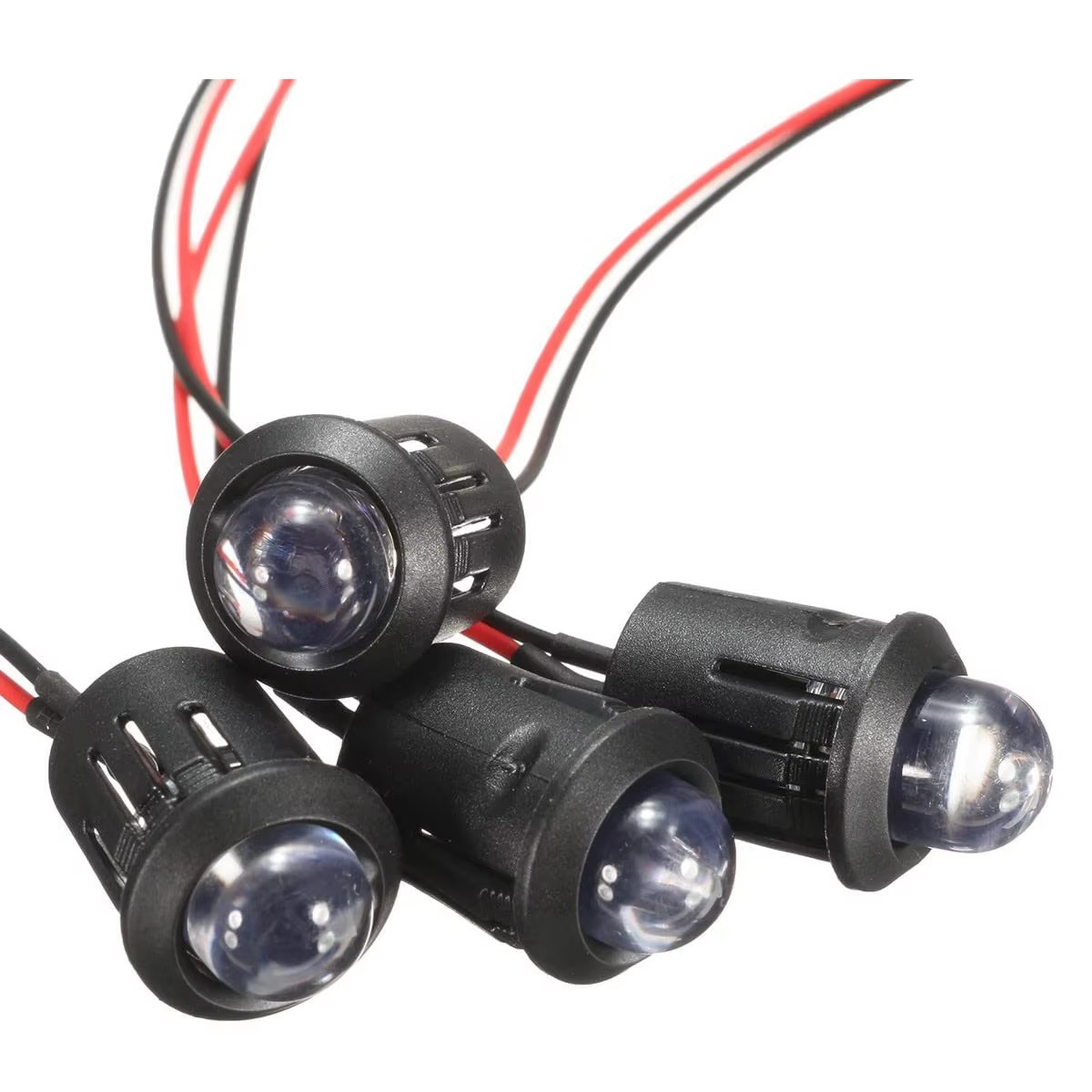 10Pack 10MM 12V LED Light Emitting Diodes LED Pre Wired Prewired Lamp with Plastic Clip HolderLight Bulb Prewired Emitting Diode