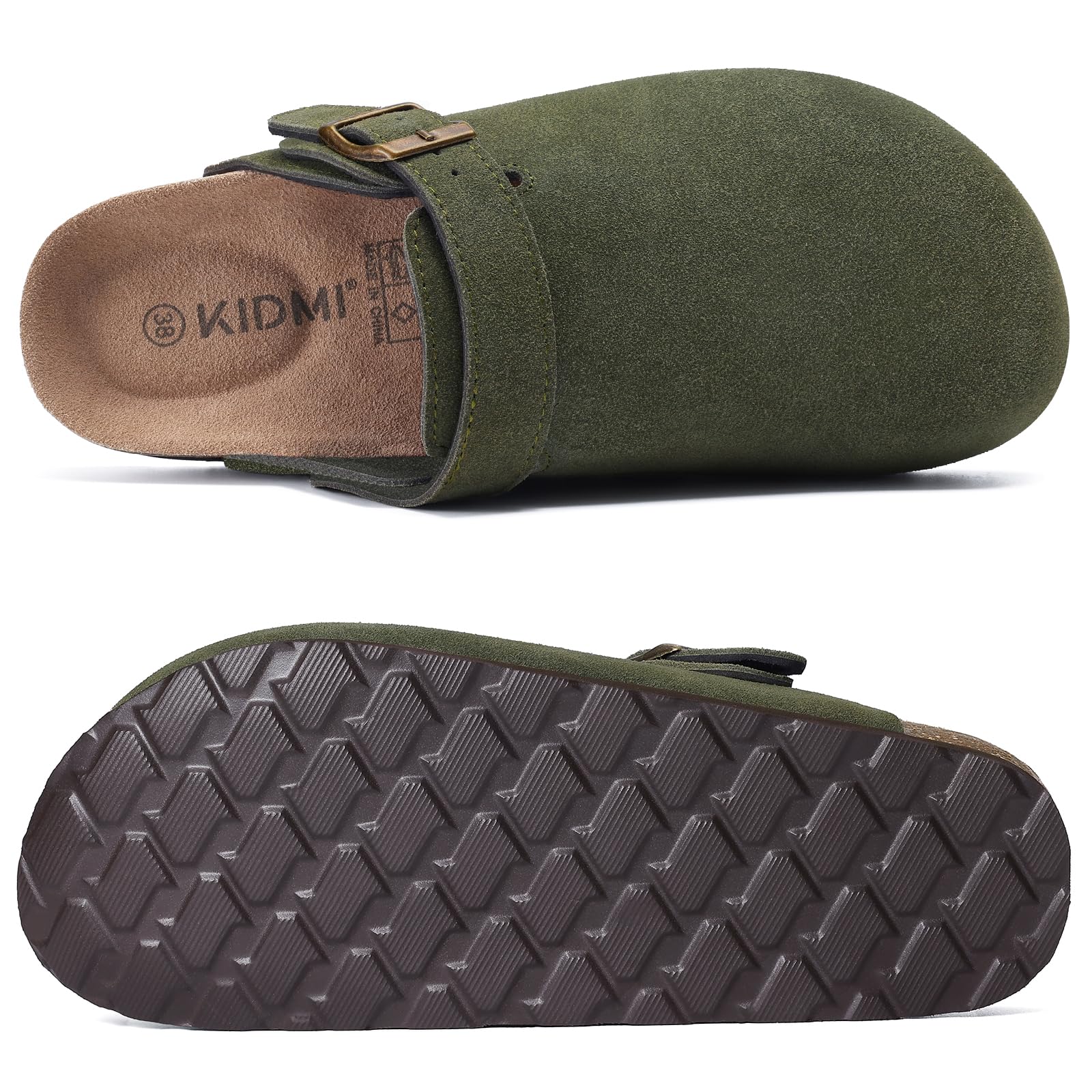 Asgard женские сабо из натуральной кожи, мягкие пробковые замшевые сабо из коровьей кожи с регулируемым ремешком, модные удобные тапочки без шнуровки