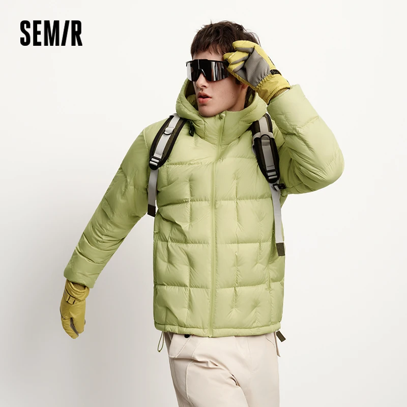 Semir Daunenjacke für Herren, leicht, warm, für den Außenbereich, dreibeständige Oberbekleidung, gesteppte Kapuze, 2025, neue Winterkleidung für Herren
