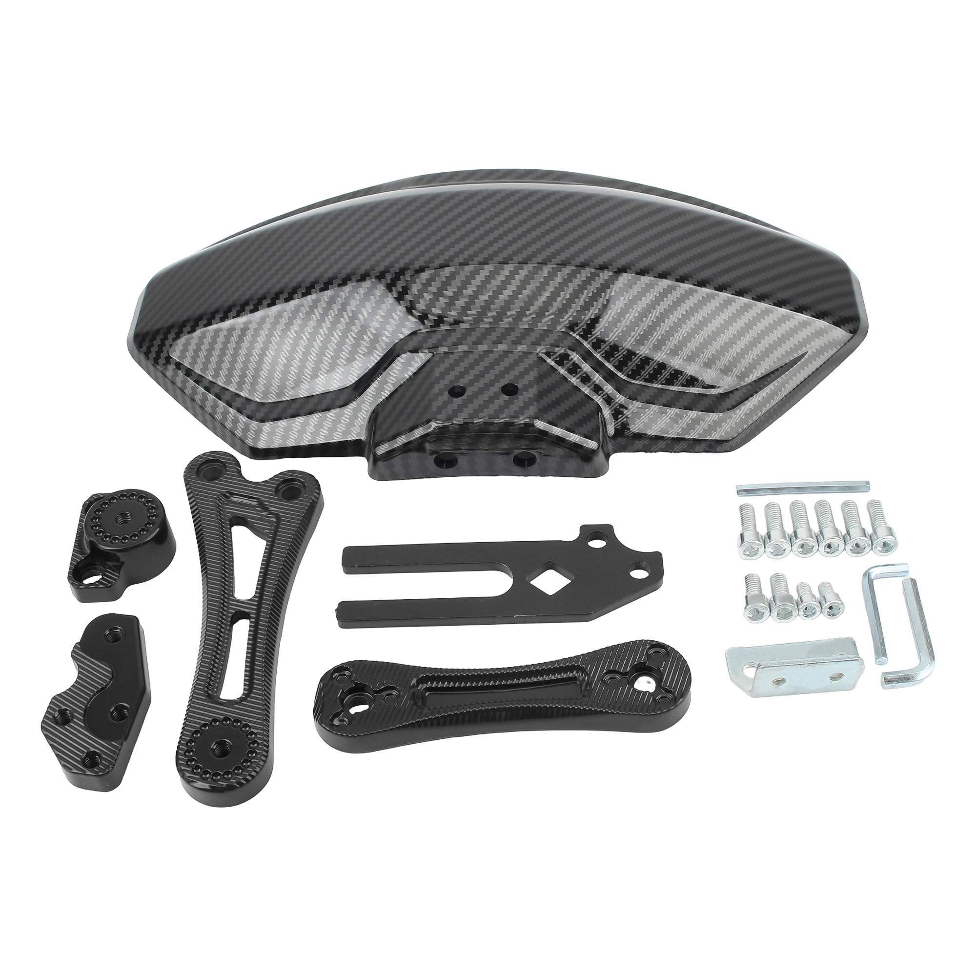 Motorrad Einstellbare Nachahmung Carbon Faser Aluminium Legierung Hinterrad Kotflügel Kotflügel Roller Universal Zubehör