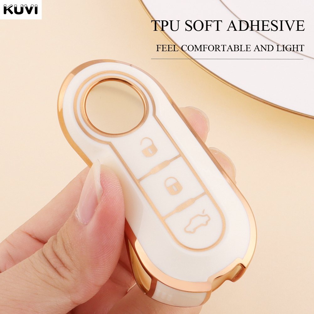 Kuvi TPU 車のキーカバーシェルケース Fob フィアット 500 パンダプントブラボードブロプジョーボクサーシトロエンリレーフィアット Ducato ランチアムーサ