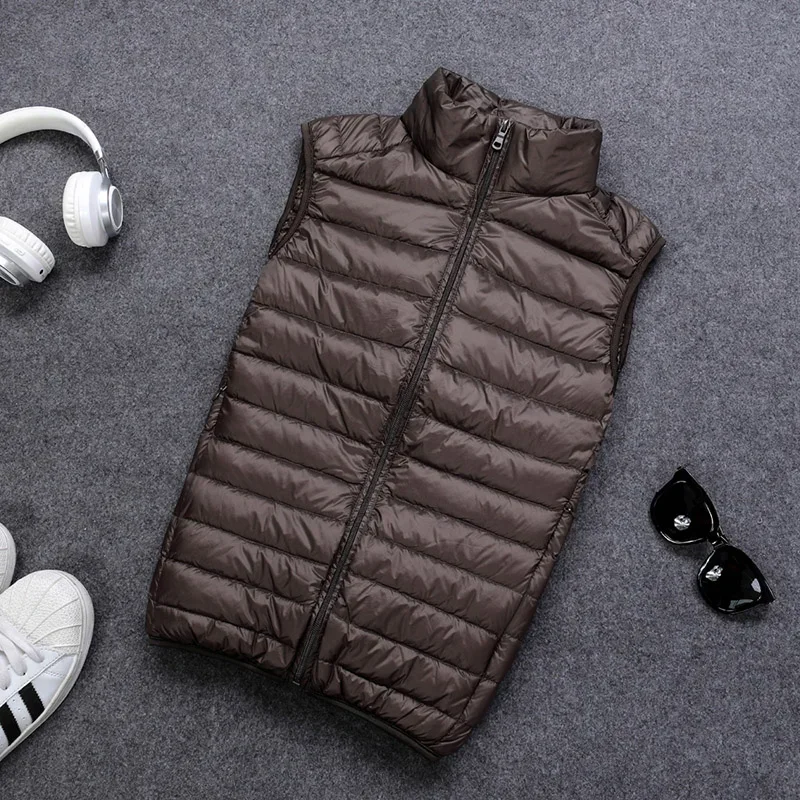 Schinteon 90% Weiße Ente Unten Männer Weste Gielt Casual Weste Frühling Herbst Licht Unten Jacke Männlichen