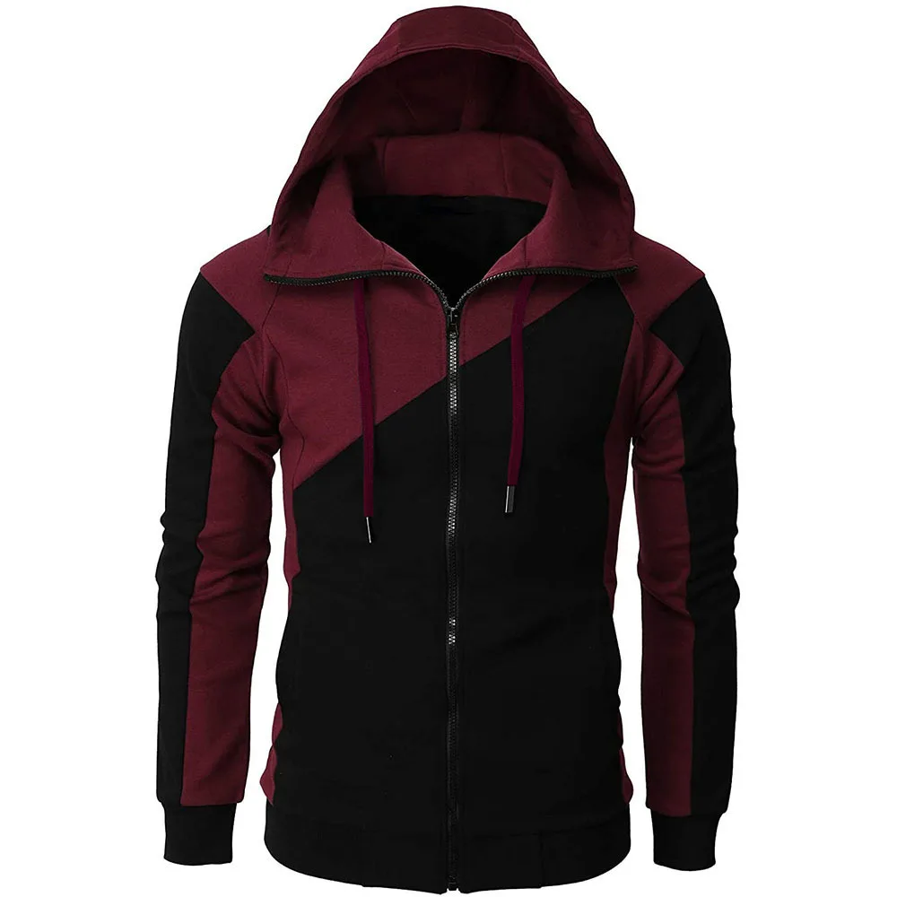 Sudaderas con capucha y cremallera de alta calidad para hombre, chaqueta Retro Harajuku de color sólido, Sudadera con capucha con cremallera de calle, sudadera holgada informal, ropa