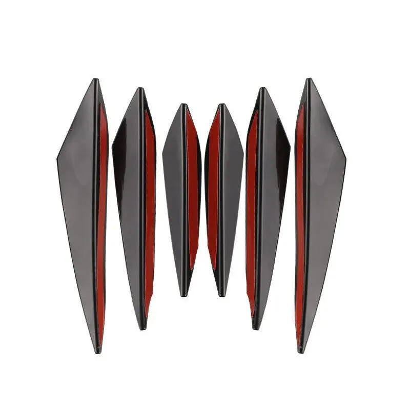 6 Teile/satz Universal Frontschürze Lip Diffusor Splitter Flossen Körper Spoiler Auto Tuning Canards Wertigkeit Auto Dekoration Dekoration