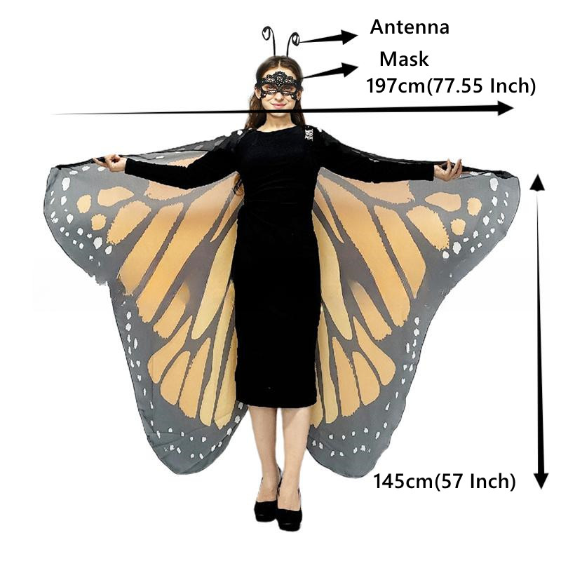 Чехол для костюма с искусственными крыльями моли и бабочкой