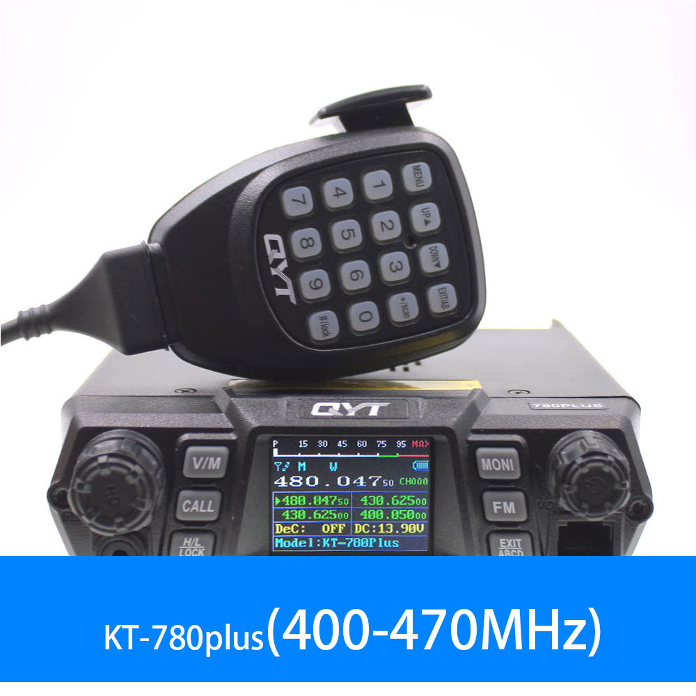 QYT KT-780Plus Ultra High Power Car Walkie Talkie วิทยุ 100W รวมทั้งไมโครโฟนขนาดใหญ่ช่วงความถี่ 400-470 Mhz
