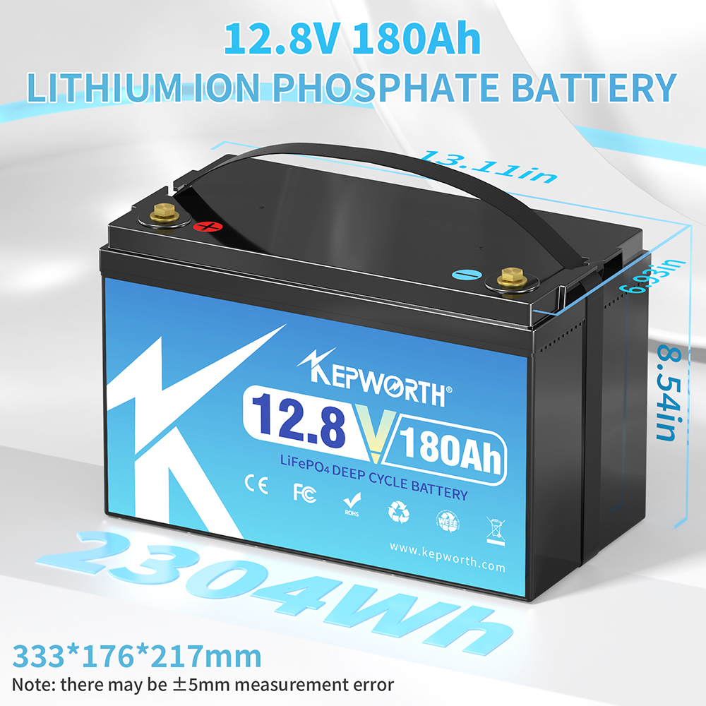KEPWORTH Nowa bateria LiFePO4 12V 180Ah z wbudowanym systemem BMS 100A Idealna substytut kwasu ołowiowego do kamperów, układu słonecznego