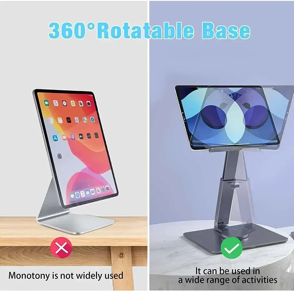 Soporte Universal para tableta portátil de aleación de aluminio para iPad Air Pro Mini soporte para tableta soporte Flexible ajustable para teléfono móvil