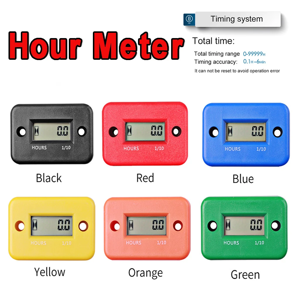 Màn Hình LCD Kỹ Thuật Số Chống Thấm Nước Trạch Giờ Đồng Hồ Chống Lại Cho ATV Xe Máy Cụ Xe Trượt Tuyết Xăng Thuyền Máy Phát Điện Xe Đạp